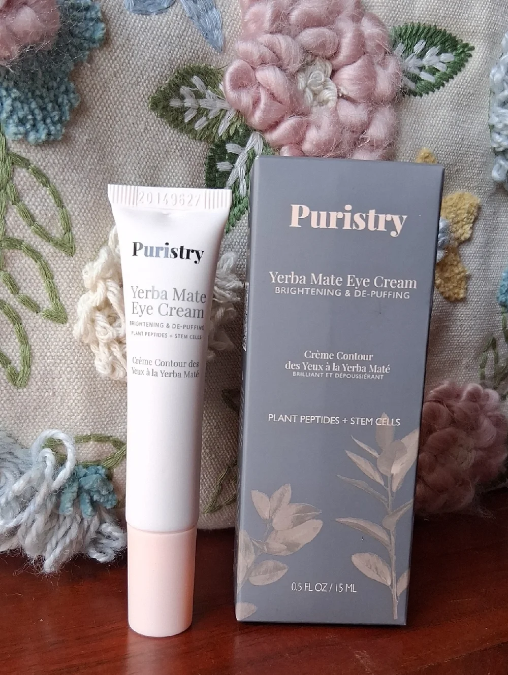 100% Pure Yerba Mate Eye Cream Puristry 0.5 Fl Oz